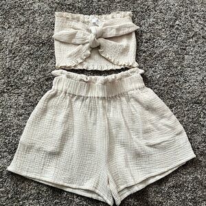 Tube top and short set.  Size medium.